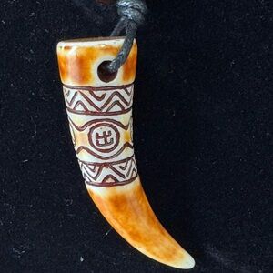 Artisan Horn Pendant Necklace.